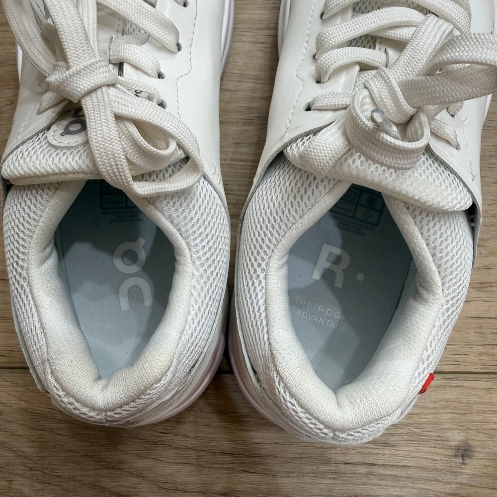 On Cloud Running THE ROGER Advantage White Vegan Work Sneakers Shoes Womens 6.5 - Picture 7 of 11